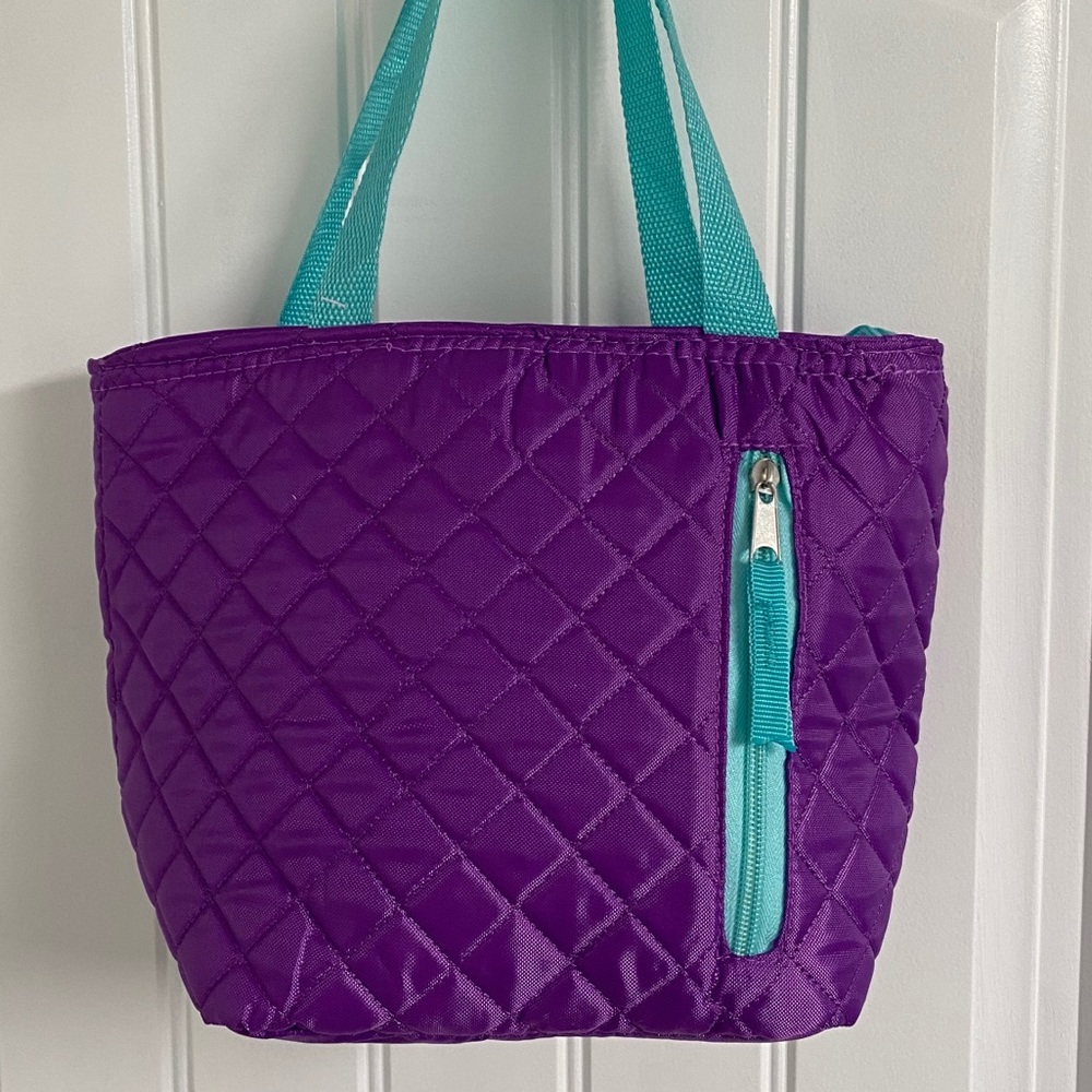 Purple Insulated Mini Tote Cooler